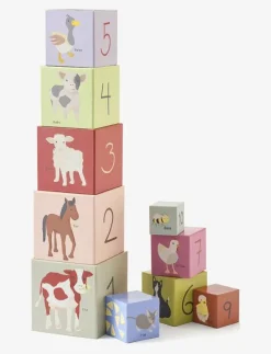 Kid's Concept Kuber papp 1-10 AIDEN - Stapelbara klossar|Barn Babyleksaker|Babyleksaker