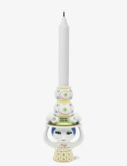 Bjørn Wiinblad Ljusstakar & Ljushållare|Lady with hat Ljusstake H16 cm rosa - Dekoration