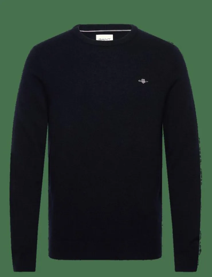 GANT LAMBSWOOL BLEND C-NECK - Rundhalsad| Stickat