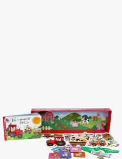 Barn GLOBE Barnböcker|Learning Trains - Farm Animals - Pedagogisk barnbok