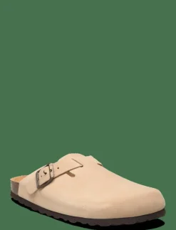 Barn Mango Clogs|Leather clogs with buckle - Clogs