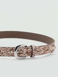 Kvinnor Mango Bälten|Leather fur belt - Skärp