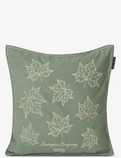 Lexington Home Leaves Embroidered Linen/Cotton Pillow Cover - Kuddfodral| Kuddar & Filtar