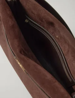 Tory Burch Lee Radziwill Suede Large Shoulder Bag - Handväskor|Kvinnor Handväskor