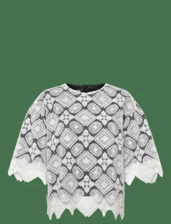 Naja Lauf LEJSE BLOUSE EMBROIDERY - Kortärmade blusar|Kvinnor Blusar & Skjortor