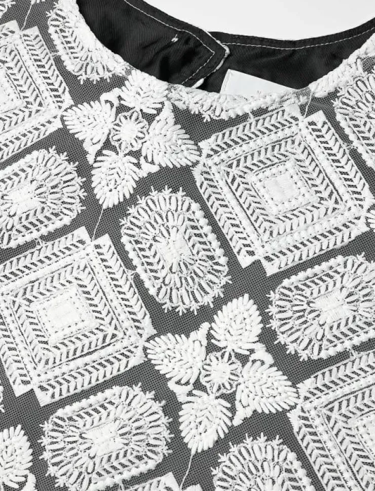 Naja Lauf LEJSE BLOUSE EMBROIDERY - Kortärmade blusar|Kvinnor Blusar & Skjortor
