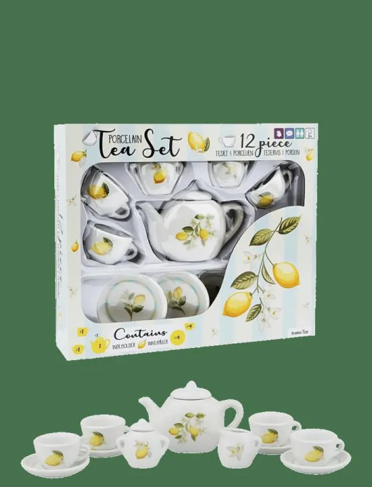 Barbo Toys Lemon 12 pcs porcelain tea set - Leksakskök & Tillbehör|Barn Leksakskök & Tillbehör