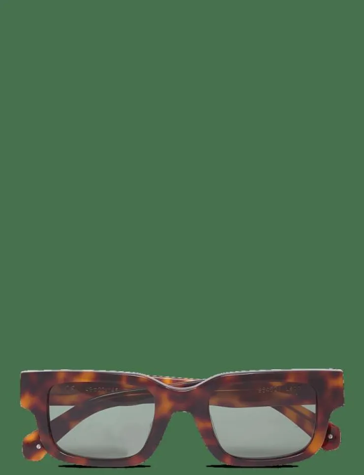 Corlin Eyewear Solglasögon|Leon tortoise green - Fyrkantiga