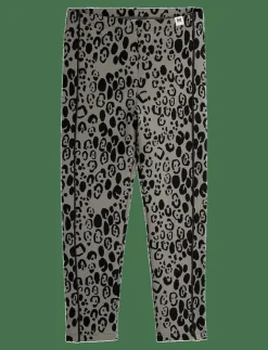 Barn Mini Rodini Basplagg|Leopard aop brushed jersey leggings - Leggings