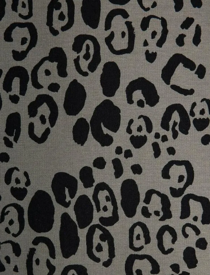 Barn Mini Rodini Basplagg|Leopard aop brushed jersey leggings - Leggings