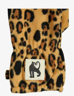 Mini Rodini Leopard fleece mittens - Vantar|Barn Vinteraccessoarer|Vantar