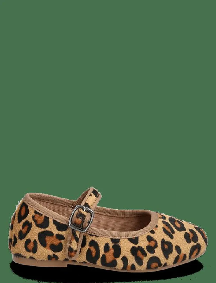 Mango Leopard-print leather ballerinas - Ballerinaskor & Slip-ons|Barn Ballerinaskor & Slip-Ons