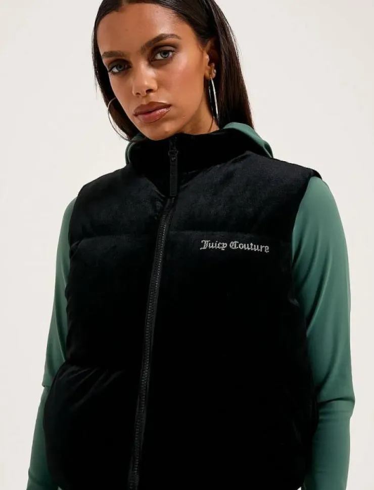 Kvinnor Juicy Couture Västar|LIGHTENING VELOUR GILET - Vadderade västar