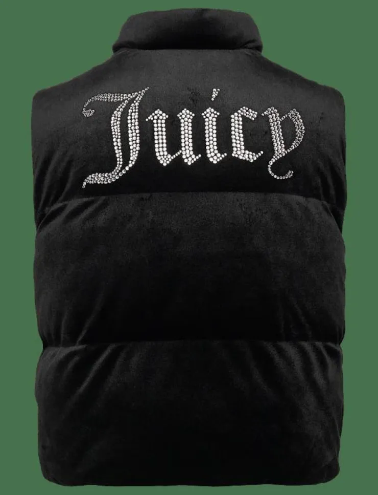 Kvinnor Juicy Couture Västar|LIGHTENING VELOUR GILET - Vadderade västar