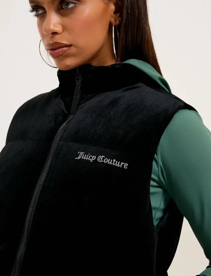 Kvinnor Juicy Couture Västar|LIGHTENING VELOUR GILET - Vadderade västar