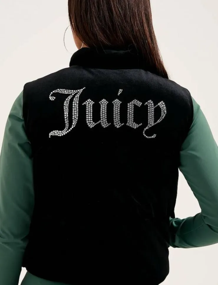 Kvinnor Juicy Couture Västar|LIGHTENING VELOUR GILET - Vadderade västar