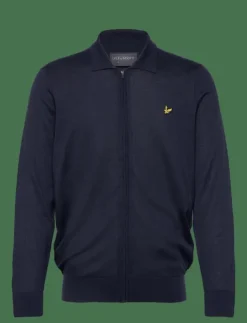 Lyle & Scott Sport Sweatshirts|Lightweight Knitted Collared Cardigan - Stickat