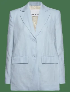 Kvinnor REMAIN Birger Christensen Kavajer|Linen Slit Blazer - Enkelknäppta kavajer