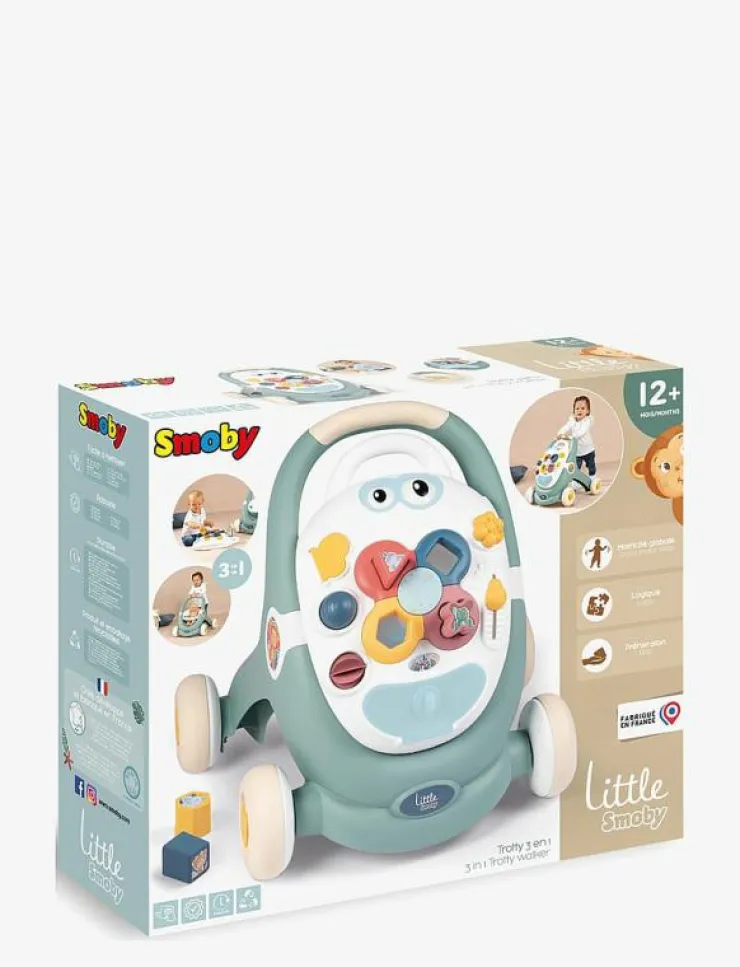 Smoby Little 3 IN 1 TROTTY WALKER - Lära-gå-vagnar|Barn Babyleksaker|Babyleksaker