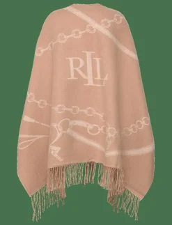 Kvinnor Lauren Ralph Lauren Sjalar & Halsdukar|Logo & Belting-Motif Jacquard Ruana - Sjalar