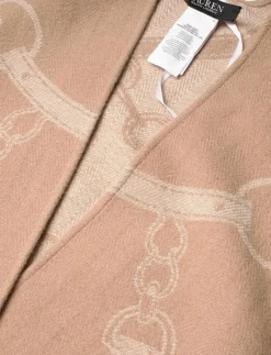 Kvinnor Lauren Ralph Lauren Sjalar & Halsdukar|Logo & Belting-Motif Jacquard Ruana - Sjalar