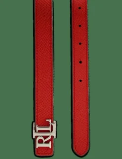 Lauren Ralph Lauren Logo Reversible Crosshatch Skinny Belt - Skärp|Kvinnor Bälten