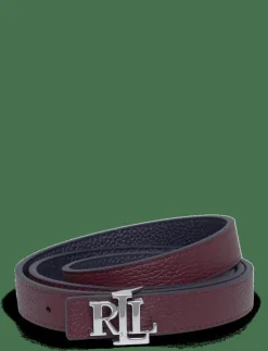 Kvinnor Lauren Ralph Lauren Bälten|Logo Reversible Leather Skinny Belt - Skärp