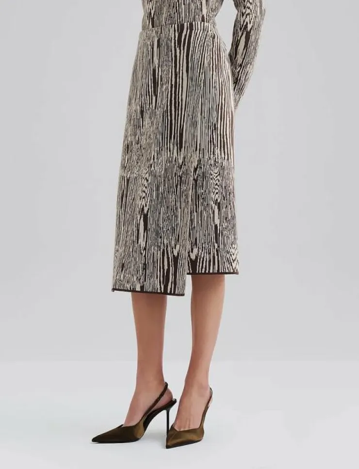 Malina Lois Jacquard Knitted Wrap Midi skirt - Midi kjolar|Kvinnor Kjolar