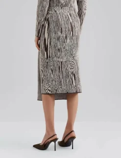 Malina Lois Jacquard Knitted Wrap Midi skirt - Midi kjolar|Kvinnor Kjolar