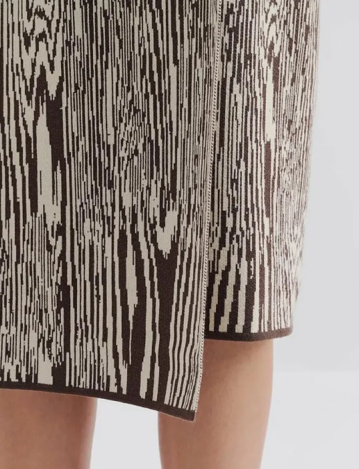 Malina Lois Jacquard Knitted Wrap Midi skirt - Midi kjolar|Kvinnor Kjolar