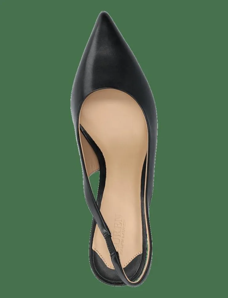 Kvinnor Lauren Ralph Lauren Högklackade Skor|Lolah Burnished Leather Slingback Pump - Pumps