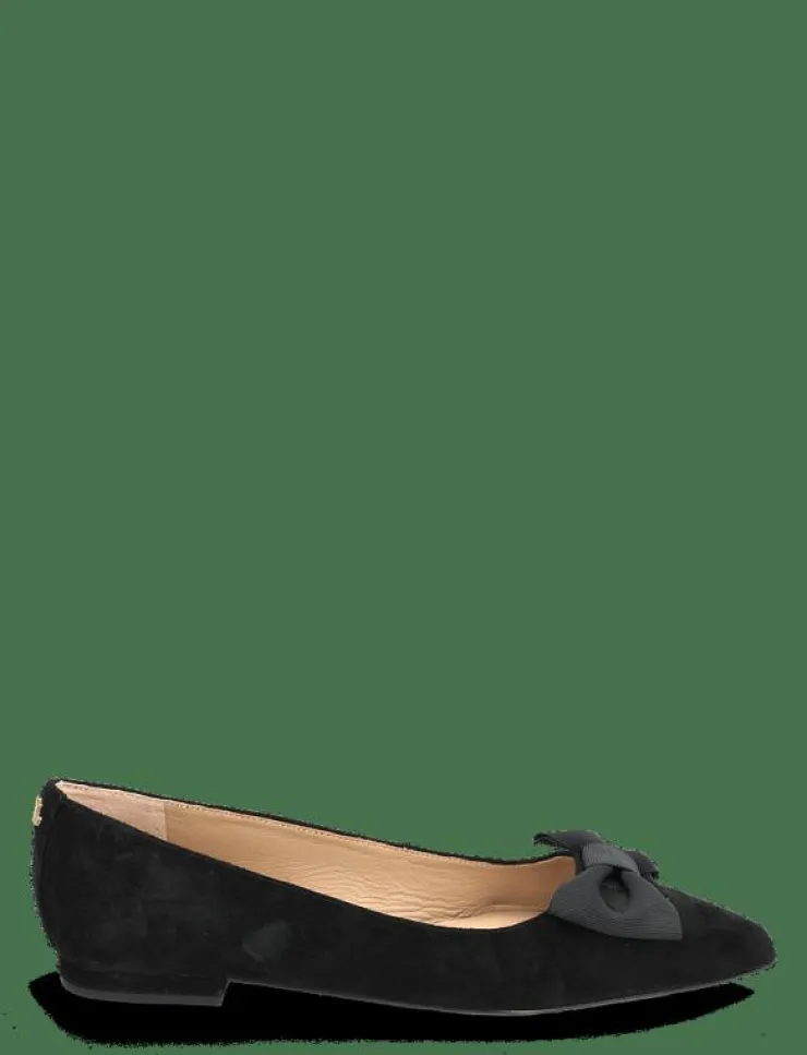 Kvinnor Lauren Ralph Lauren Ballerinaskor|Londyn Bow-Trim Suede Ballet Flat - Ballerinas