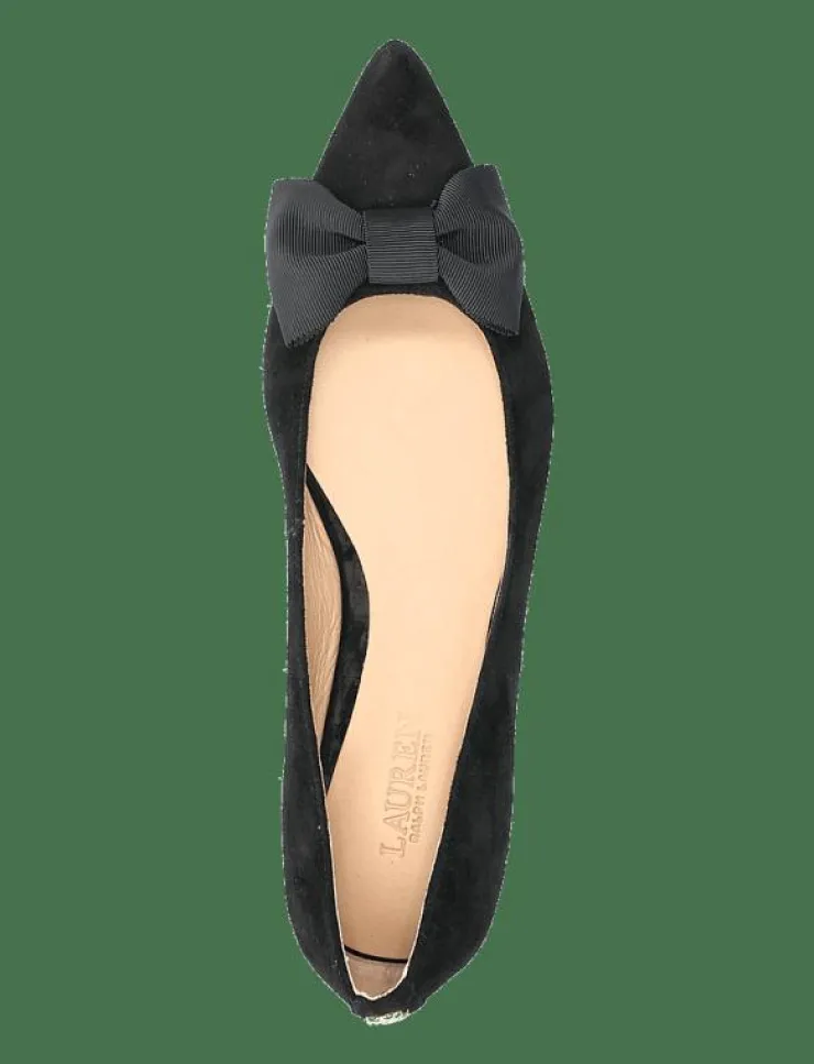 Kvinnor Lauren Ralph Lauren Ballerinaskor|Londyn Bow-Trim Suede Ballet Flat - Ballerinas