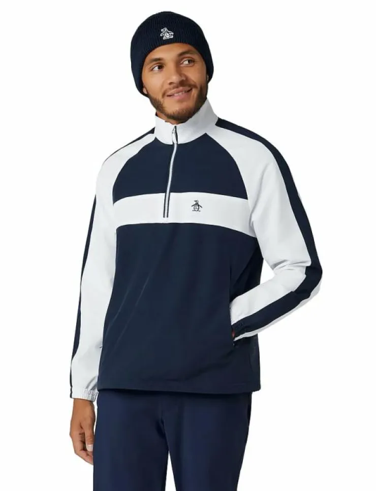 Original Penguin Golf Long Sleeve 1/4-Zip Colour Block Jacket - Golfjackor| Jackor