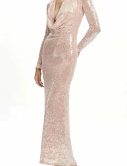 Kvinnor Bardot Klänningar|LOREL SEQUIN MESH MIDI DRESS - Midiklänningar