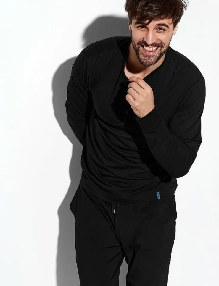Panos Emporio Lounge Henley Cotton Bamboo - Pyjamasöverdelar| Pyjamas