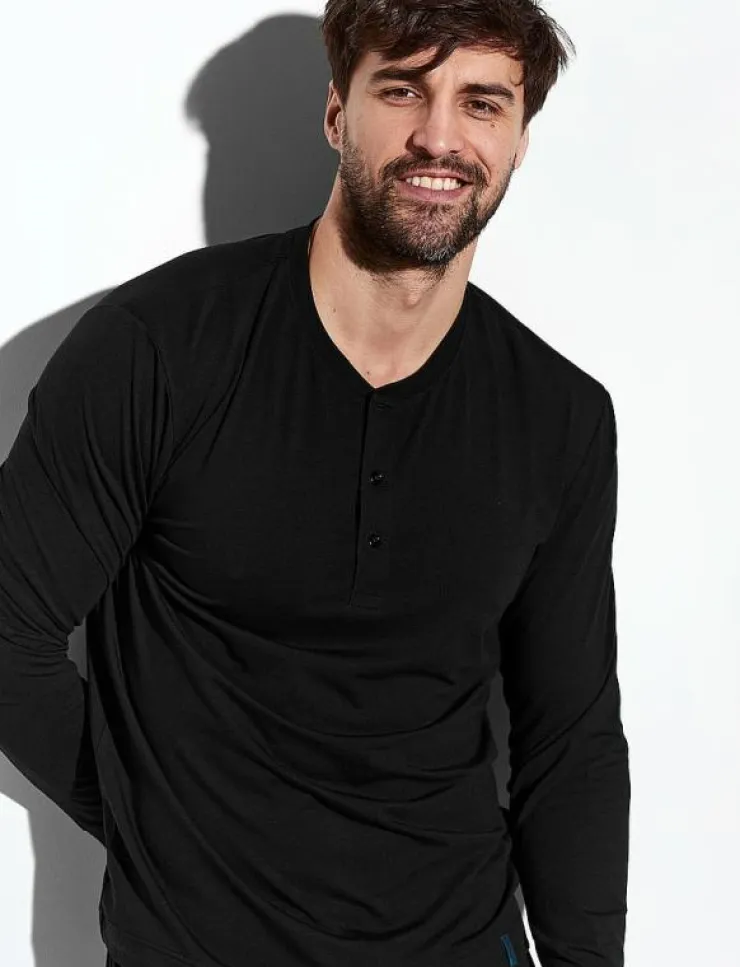 Panos Emporio Lounge Henley Cotton Bamboo - Pyjamasöverdelar| Pyjamas