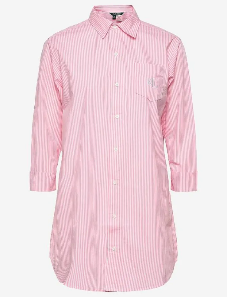 Kvinnor Lauren Ralph Lauren Homewear Pyjamas & Loungewear|LRL HERITAGE ESS. 3/4 SL SLEEPSHIRT - Överdelar
