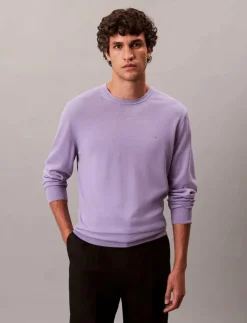 Calvin Klein Stickat|LS 100% MERINO CREW 14GG - Rundhalsad