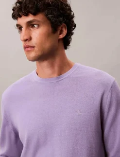 Calvin Klein Stickat|LS 100% MERINO CREW 14GG - Rundhalsad