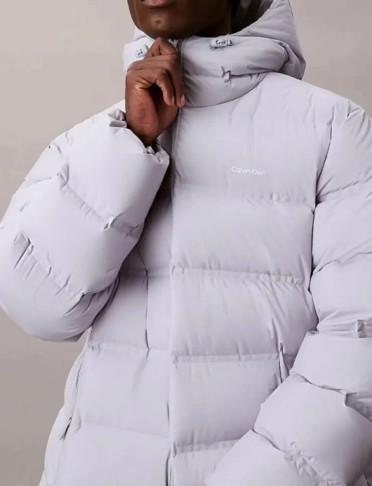 Calvin Klein LS BONDED CHNNLD LONG HOODED PUF - Fodrade jackor| Jackor & Rockar