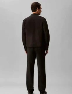 Calvin Klein LS COTTON NYLON EASY CROPPED SHI - Jackor & rockar| Overshirts