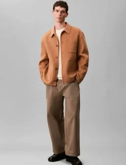 Calvin Klein LS DOUBLE FACE WOOL BLEND CHORE - Ulljackor| Overshirts