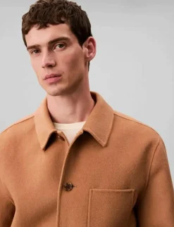 Calvin Klein LS DOUBLE FACE WOOL BLEND CHORE - Ulljackor| Overshirts