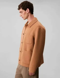Calvin Klein LS DOUBLE FACE WOOL BLEND CHORE - Ulljackor| Overshirts