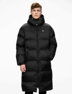 Calvin Klein Jeans LS LONG LENGTH HOODED NYLON PUFF - Fodrade jackor| Jackor & Rockar