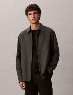 Calvin Klein Skjortor|LS MELANGE FLANNEL EASY SHIRT - Flanellskjortor