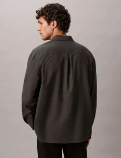 Calvin Klein Skjortor|LS MELANGE FLANNEL EASY SHIRT - Flanellskjortor