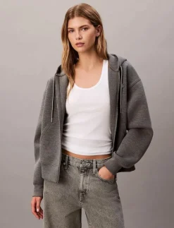 Kvinnor Calvin Klein Jeans Sweatshirts|LS OVERSIZED SCUBA HOODIE - Huvtröjor