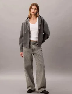 Kvinnor Calvin Klein Jeans Sweatshirts|LS OVERSIZED SCUBA HOODIE - Huvtröjor